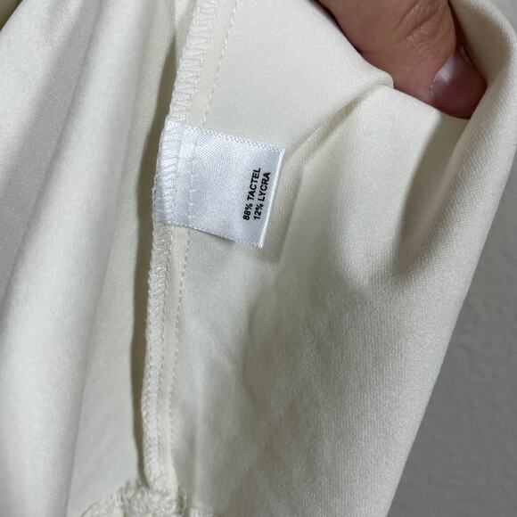 A'nue Miami Womens Size L2 Top Longer Length Tank Cream Scoop Neck Sleeveless - Picture 6 of 8